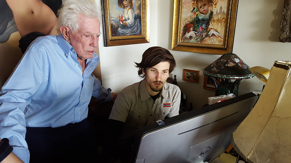 Leonard Linkow e Massimiliano Tramonte al computer